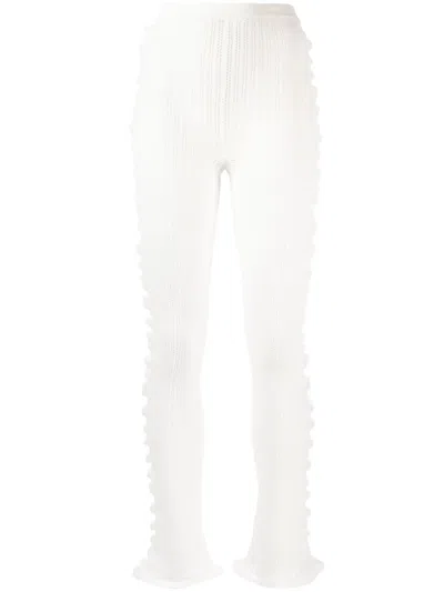 Acne Studios Crochet-knit Leggings In White