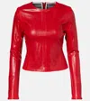 Acne Studios Long-sleeve Zipped Top In Red