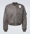 Acne Studios Cropped Bomber Jacket In Gray