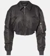 Acne Studios Gray Relaxed-fit Bomber Jacket In Grey
