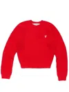 Acne Studios Cropped Crewneck Sweater Woman Red