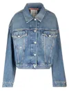 Acne Studios Distressed Denim Jacket In Blue
