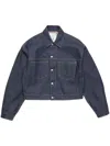 Acne Studios Cropped Denim Jacket In Blue