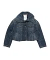 Acne Studios Cropped Denim Jacket In Blue