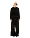 Acne Studios Cropped Hoodie With Logo In Black