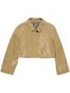 Acne Studios Cropped Cotton Jacket In Brown