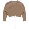 Acne Studios V-neck Buttoned Cardigan In Brown