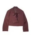 Acne Studios Cropped Relaxed Fit Blazer In Red