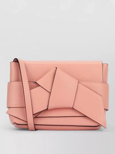 Acne Studios Crossbody Bag Bow Detail Adjustable Strap In Pink