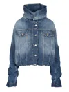 Acne Studios Crumpled Denim Jacket Jackets Blue In Blue