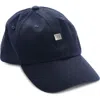 Acne Studios Cunov Face Logo Plate Baseball Cap In Navy Blue