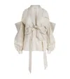 Acne Studios Bow-tie Open-shoulder Blouse In White