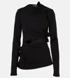 Acne Studios Knots And Cut-out Long-sleeved Top In Black