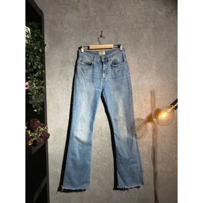 Pre-owned Acne Studios Cutted Flared Light Blue Jeans Mens Fashion (size 27)