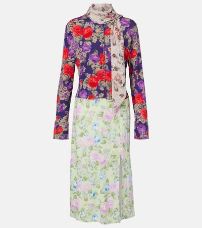 Acne Studios Dalmati Floral Maxi Dress In Multi