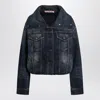 Acne Studios Oversized Collar Denim Jacket In Blue