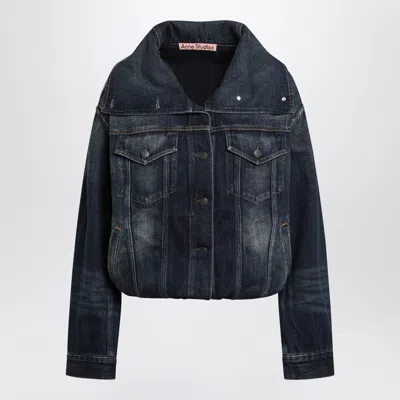 ACNE STUDIOS ACNE STUDIOS DARK BLUE FADED DENIM JACKET