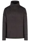 Acne Studios Dark Grey Cotton Blend Turtleneck Sweater Men In Gray