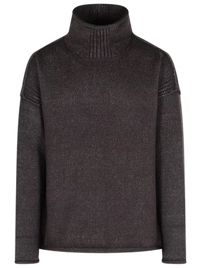 Acne Studios Dark Grey Cotton Blend Turtleneck Sweater Men In Gray