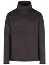 Acne Studios Dark Grey Cotton Blend Turtleneck Sweater Men In Gray