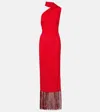 Acne Studios Dassy Asymmetric Maxi Dress In Red