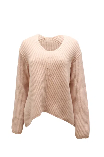 ACNE STUDIOS DEBORAH L-WOOL SWEATER IN PINK WOOL