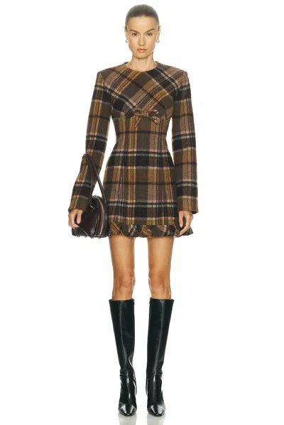 ACNE STUDIOS DELFIN PLAID MINI DRESS