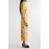 Acne Studios Orange Button-up Printed Midi Dress In Orange Multi