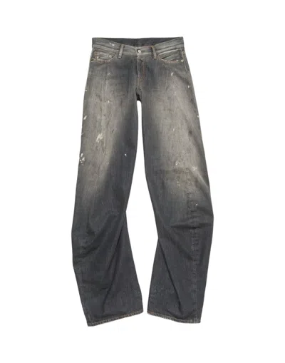 Acne Studios Wide-leg Denim Jeans In Black
