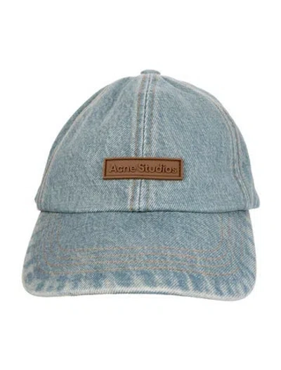 Pre-owned Acne Studios Denim Baseball Cap In Blue