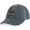 Acne Studios Logo-patch Denim Cap In Dark Blue
