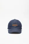 Acne Studios Denim Baseball Cap In Indigo Blue