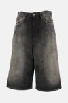 Acne Studios Judda Black Trafalgar Denim Short In Multi