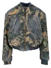 Acne Studios Graphic Print Denim Bomber Jacket
