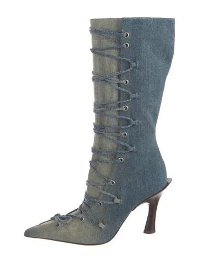 Pre-owned Acne Studios Denim Boots In Blue