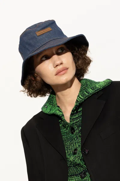 Acne Studios Denim Bucket Hat In Navy Blue