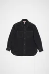 Acne Studios Denim Button-up Shirt - Relaxed Fit In Black