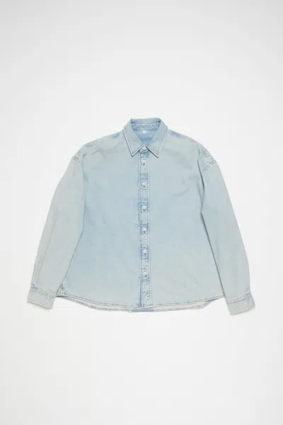 Acne Studios Denim Button-up Shirt - Relaxed Fit In Indigo Blue