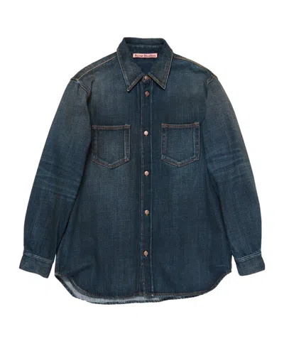 Acne Studios Denim Button-up Shirt In Blue