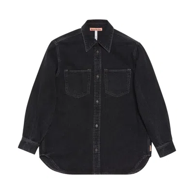 Pre-owned Acne Studios Denim Button Up Shirt 'black' | Men's Size L