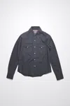 Acne Studios Denim Button-up Shirt In Dark Grey