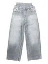 Acne Studios Printed Trousers In Gray