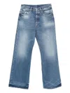 Acne Studios Trousers With Faded Effect And Five-pocket Design In Blue