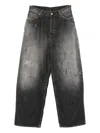 Acne Studios Distressed Effect Five-pocket Jeans In Gray