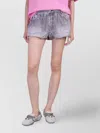 Acne Studios Denim Elastic Waistband Shorts In Gray