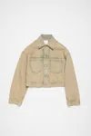 Acne Studios Denim Jacket - Oversized Cropped Fit In Light Sand