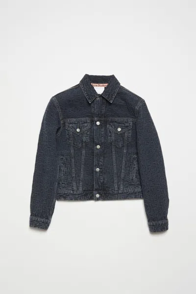 Acne Studios Denim Jacket - Regular Cropped Fit In Blue,black