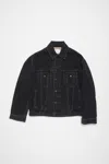 Acne Studios Drop-shoulder Denim Jacket In Black