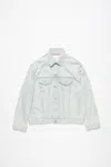 Acne Studios Distressed Panelled Denim Jacket In Light Blue