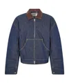 Acne Studios Men Denim Jacket With Contrasting Collar In Blue